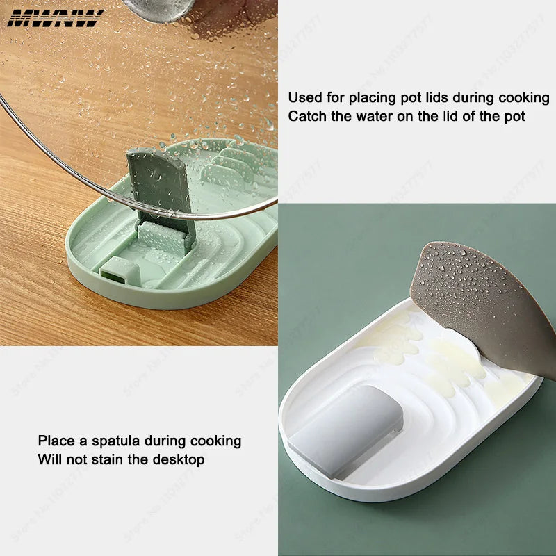 Soporte Plegable para Tapa de Olla y Utensilios