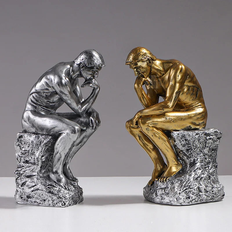 Escultura pensador europeo de resina - BL524