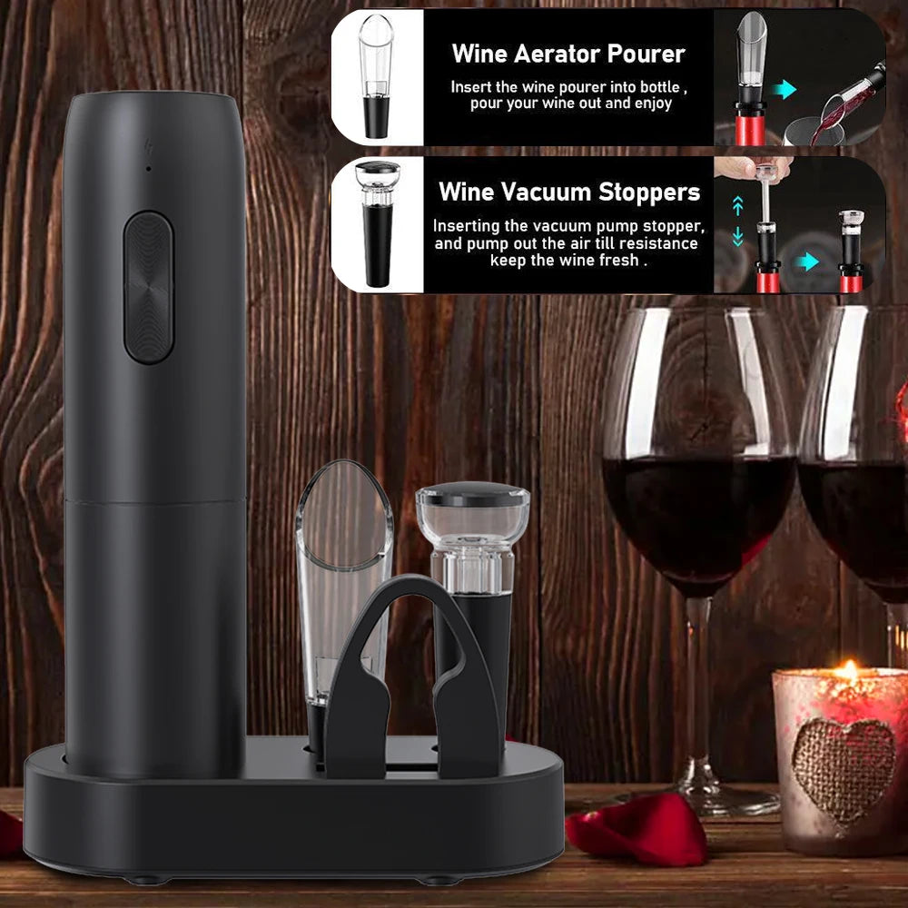 Abridor eléctrico de vino premium