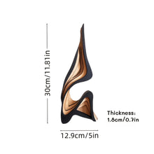 Escultura abstracta de madera minimalista