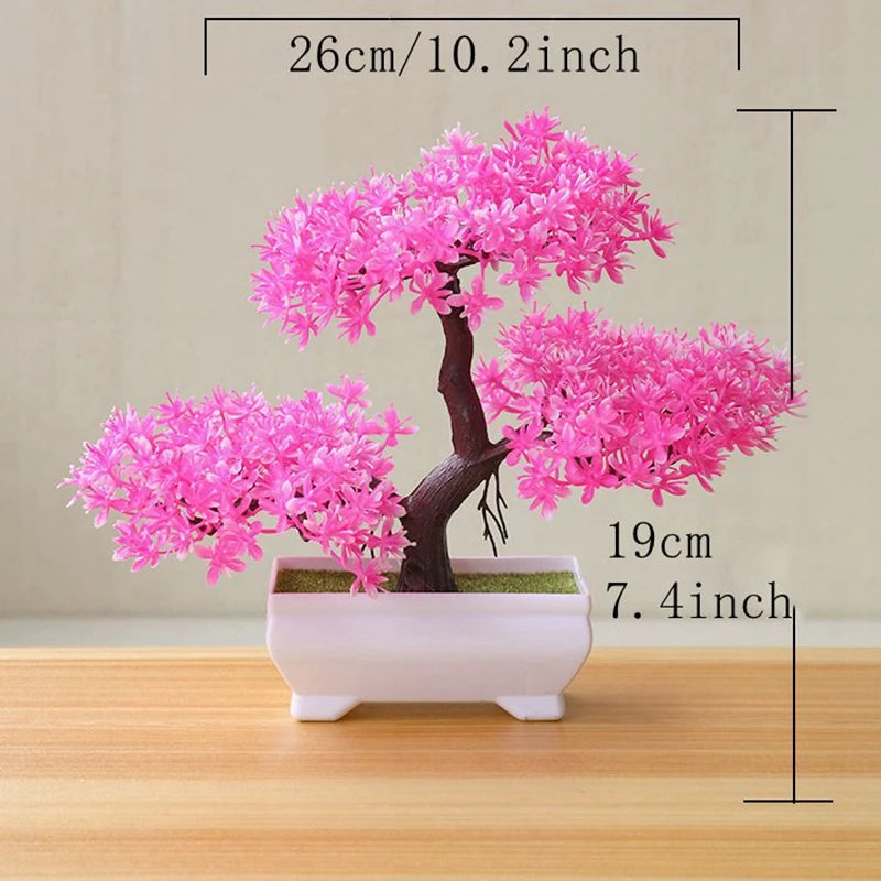 Bonsái artificial decorativo en maceta - Purple