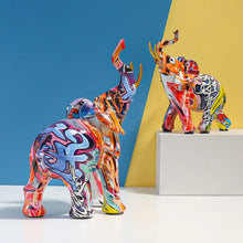 Escultura elefante decorativo de resina - KY0102