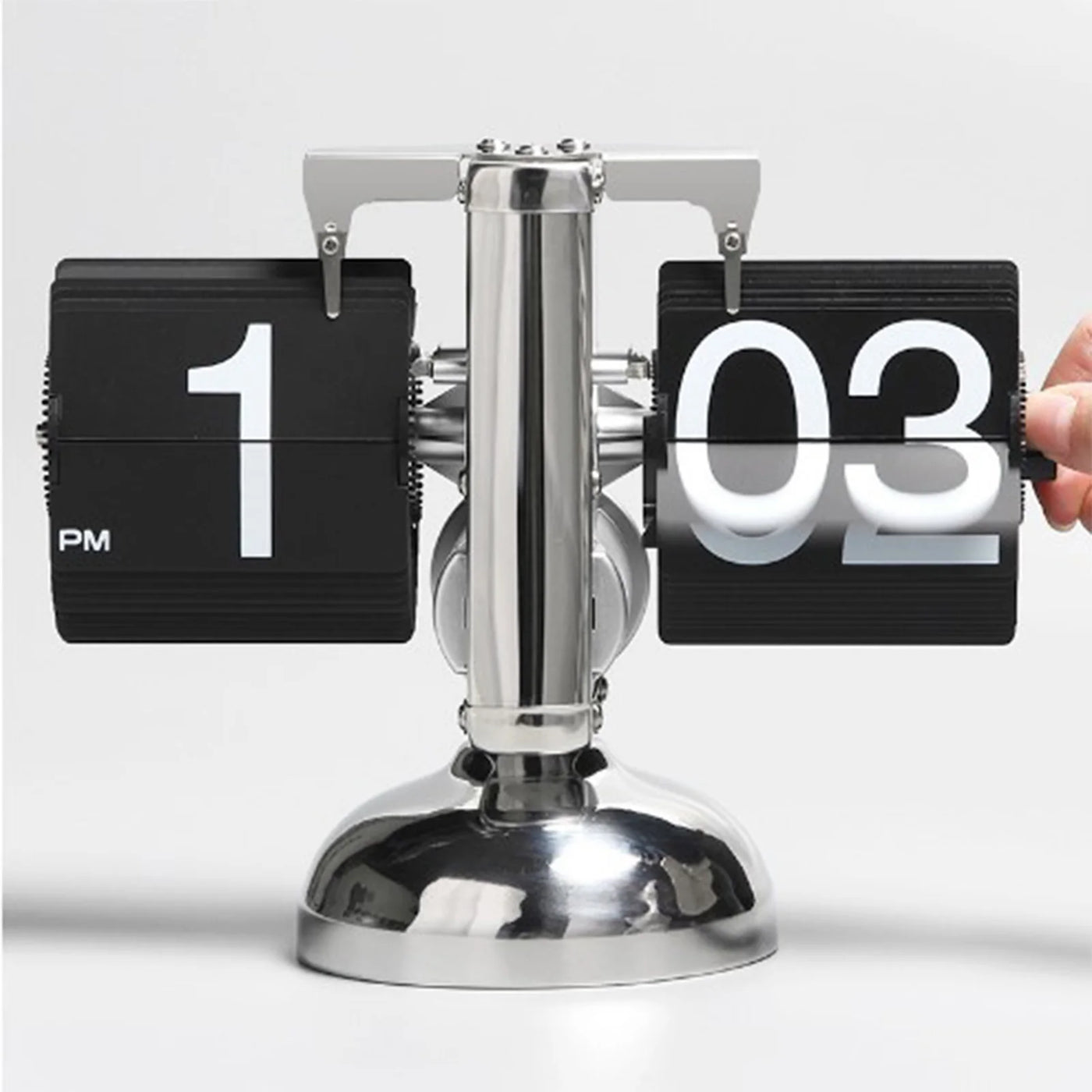 Reloj flip retro de mesa - WHITE