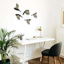 Set de aves de madera para decoración de pared
