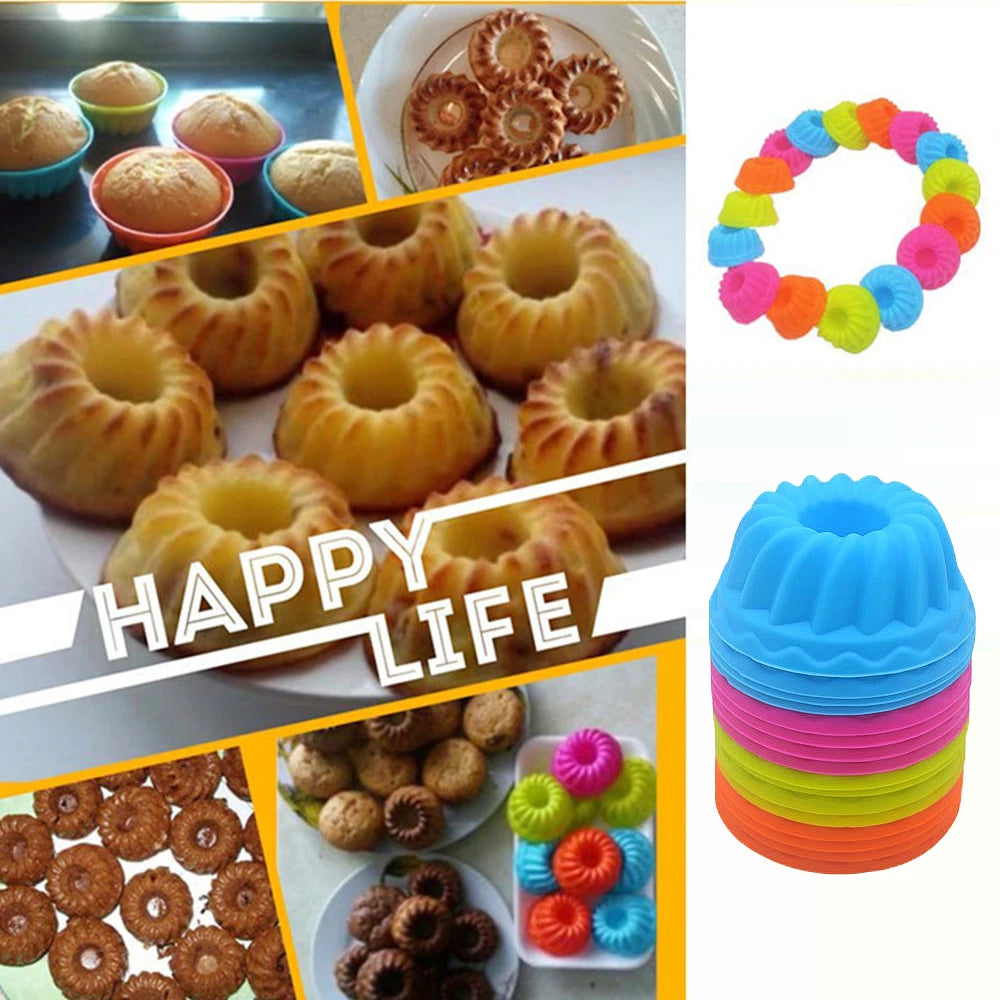 Set de 12 Moldes de Silicona para Muffins