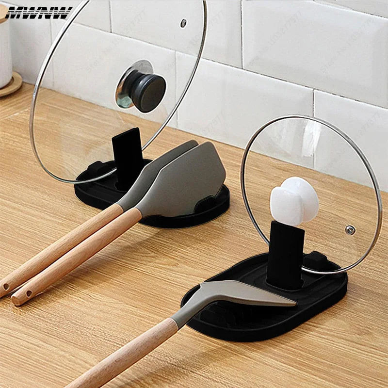 Soporte Plegable para Tapa de Olla y Utensilios