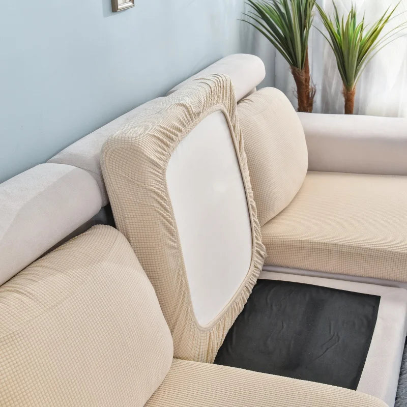 Thicken Elastic Sofa Cover For Living Room Solid Color Furniture Protector Sofa Cushion Cover slipcover Removable Couch Covers