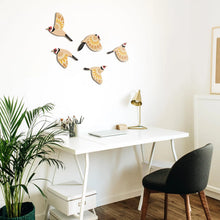 Set de aves de madera para decoración de pared