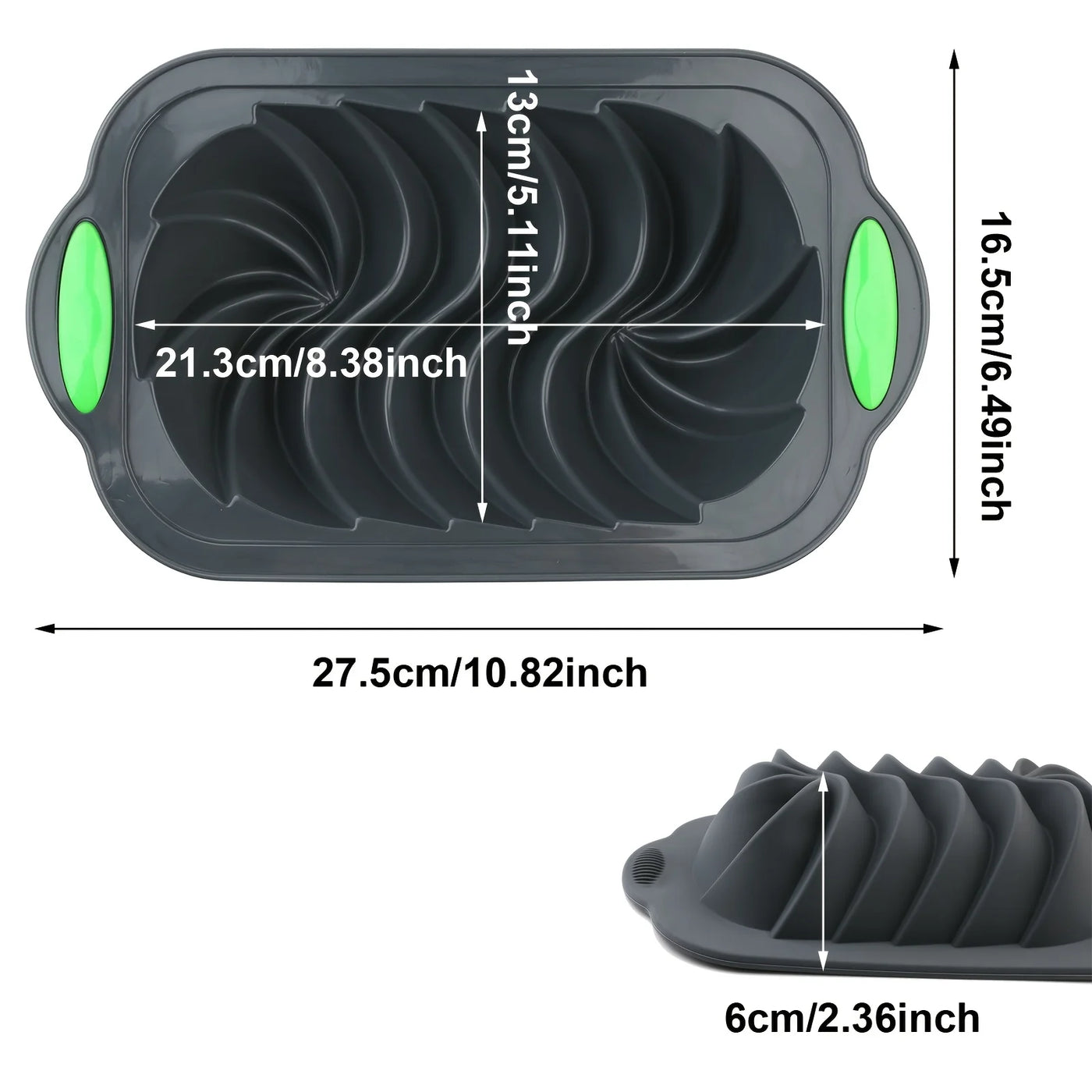 Molde Rectangular de Silicona para Budín y Pan