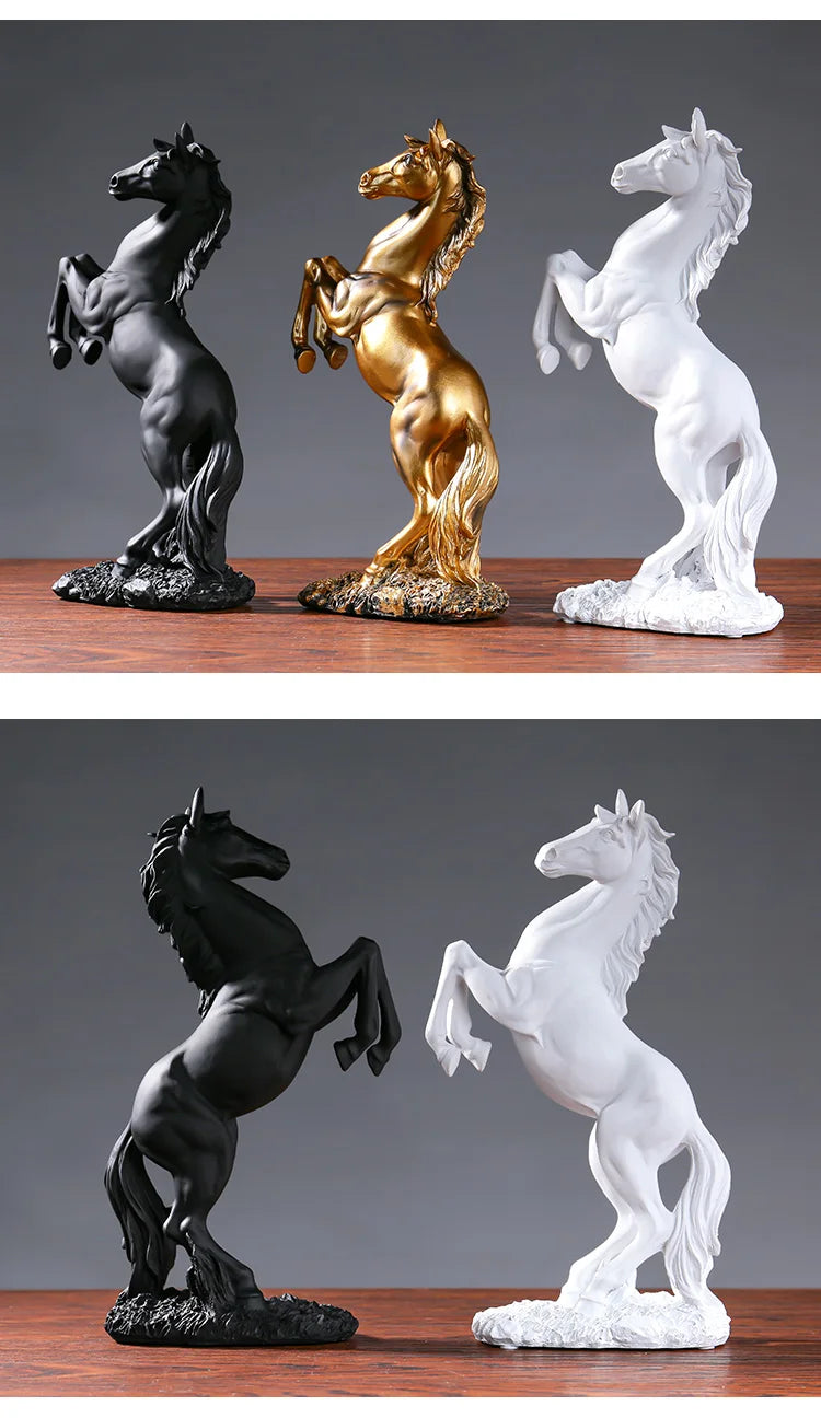 Escultura caballo de la victoria en resina