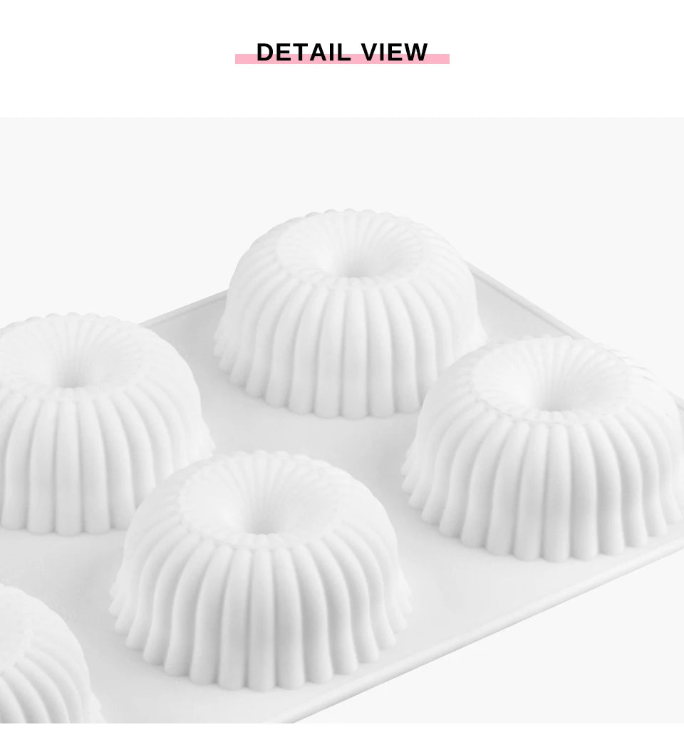 Molde de Silicona 6 Cavidades Espiral para Mousse