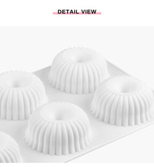 Molde de Silicona 6 Cavidades Espiral para Mousse