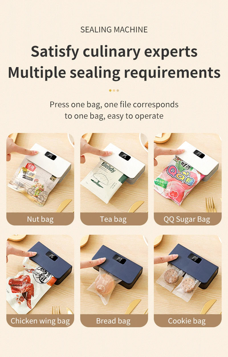 Selladora portátil 2 en 1 para bolsas
