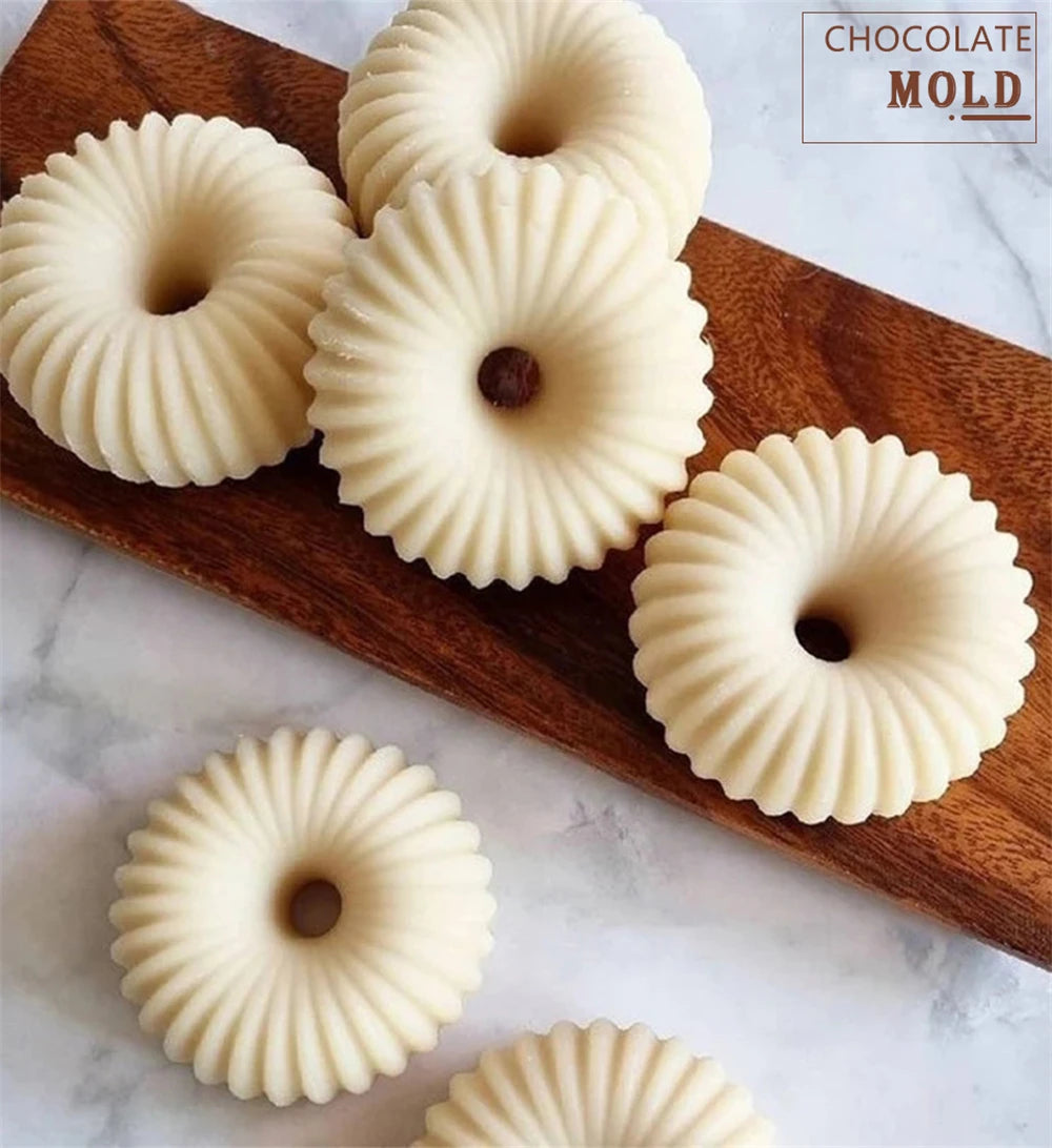 Molde de Silicona 6 Cavidades Espiral para Mousse