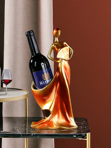 Portavinos figura mujer decorativo