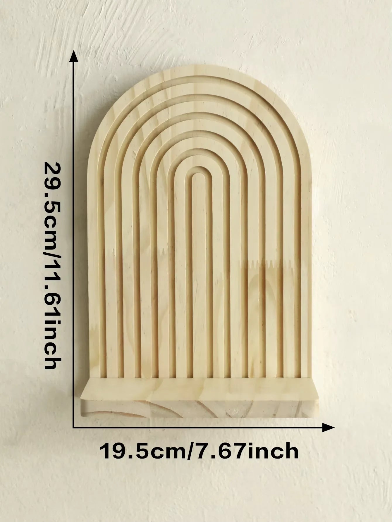 Repisa arco de madera estilo boho para pared