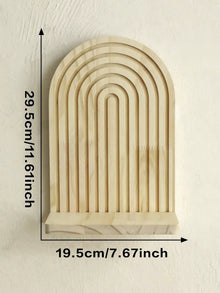 Repisa arco de madera estilo boho para pared