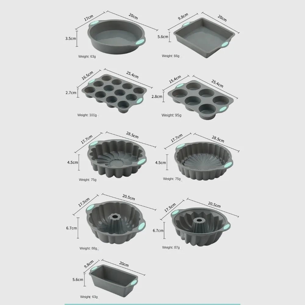 Molde de Silicona para Budín, Pan o Muffin