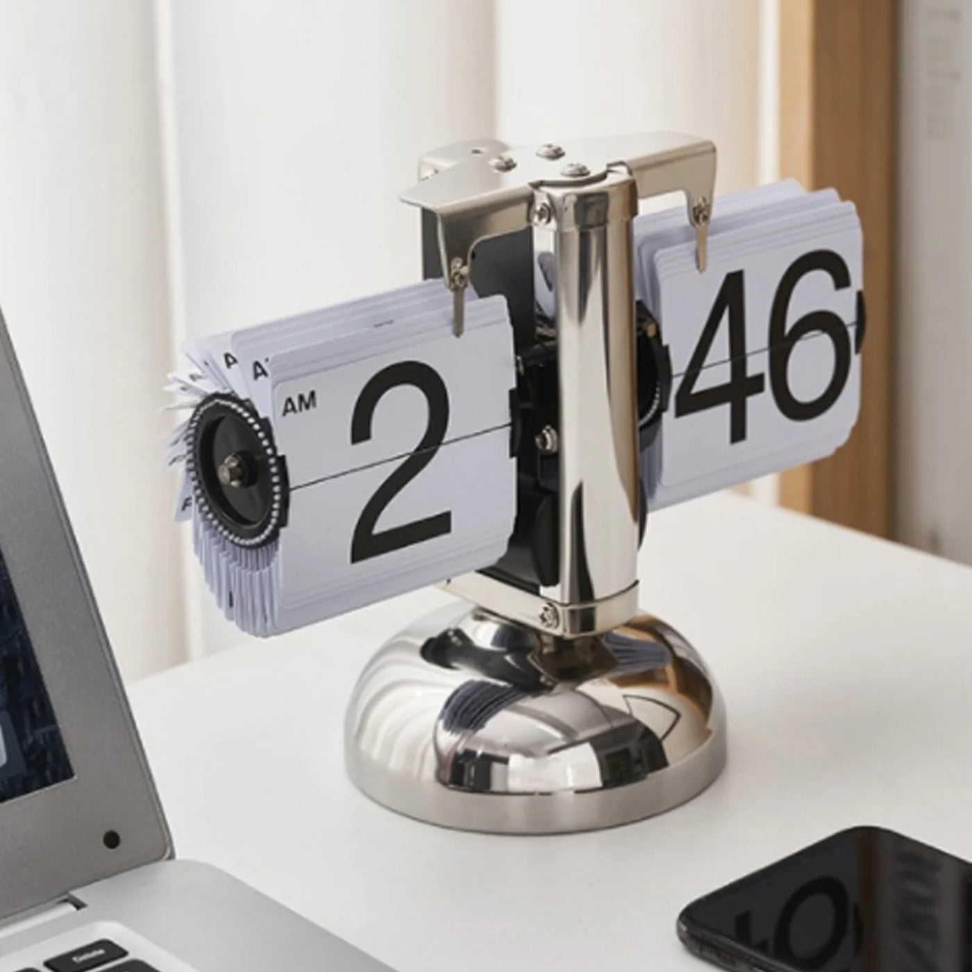 Reloj flip retro de mesa - black