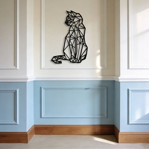 Decoración de pared metálica gatos